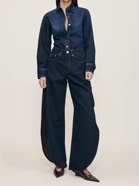 Dl1961 barrel rori Dark Indigo Wide-Leg Jeans citizens of humanity agolde mother